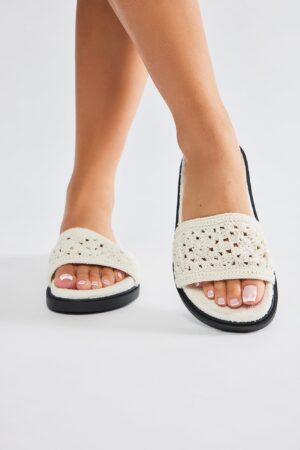 Zapatillas de Ganchillo Estilo Vacacional y Relajado