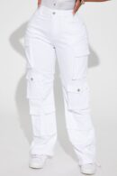Fairfax High Rise Stretch Cargo Jeans - Acid Wash Grey