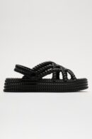 Sandalias Casuales de Plataforma en Negro