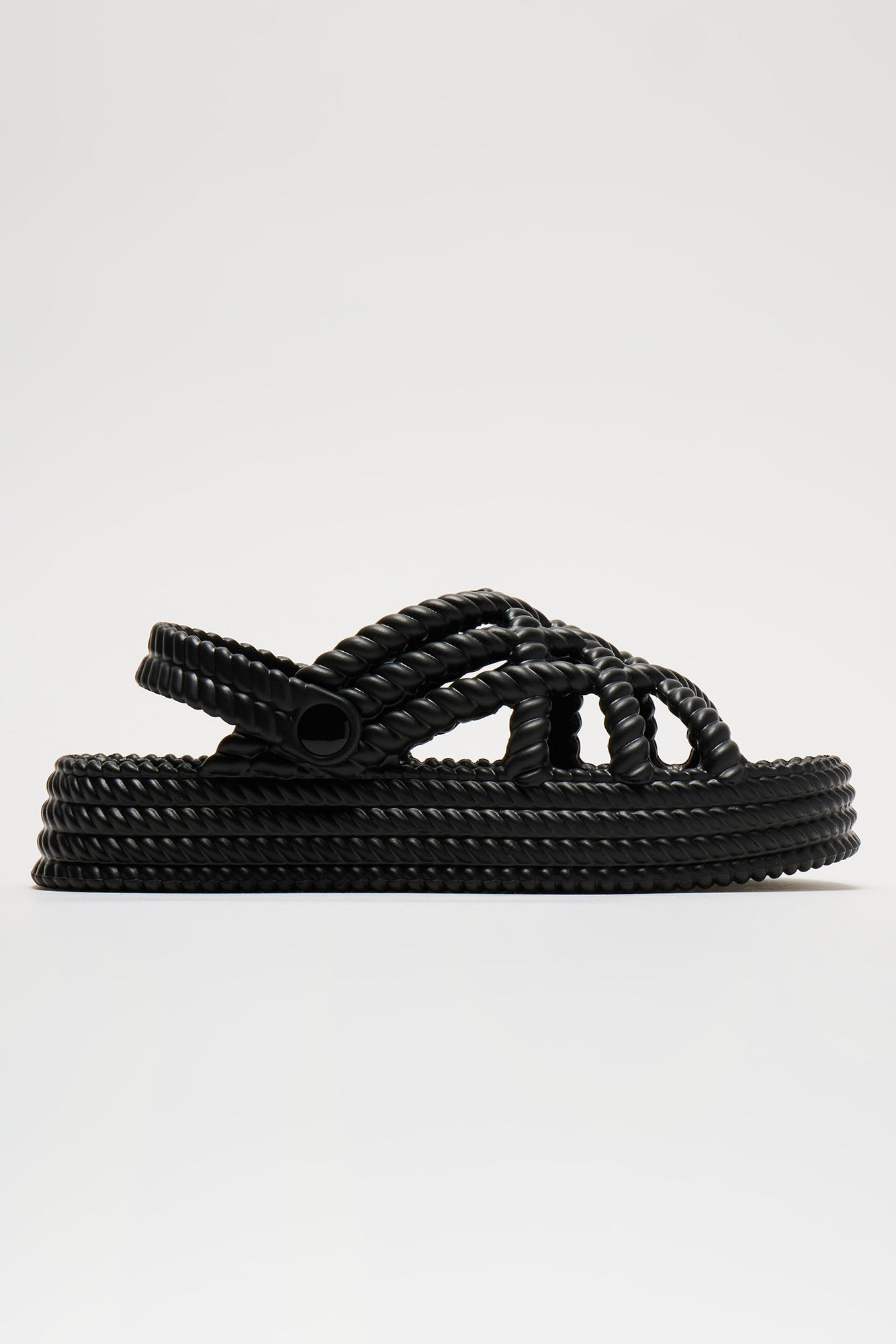 Sandalias Casuales de Plataforma en Negro