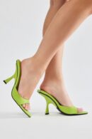 Sandalias de Tacón Puntiagudas en Plata
