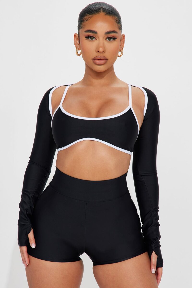 Conjunto Deportivo de 3 Piezas con Bolero y Shorts - Image 2