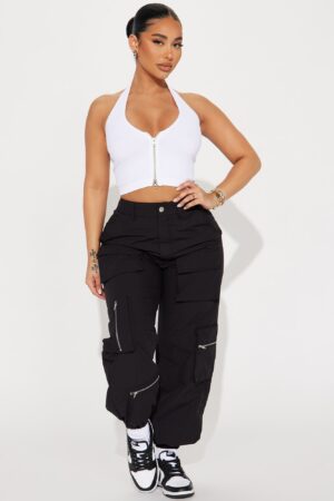 Pantalón Jogger Estilo Cargo con Cintura Alta