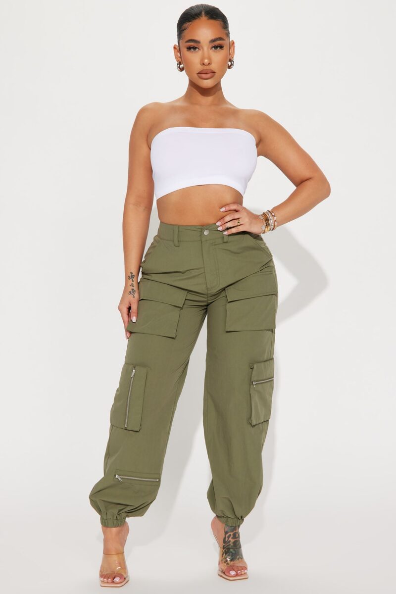Pantalón Jogger Estilo Cargo con Cintura Alta - Image 13