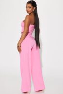 Set de Pantalón y Top Corset en Rosa
