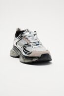 Zapatillas Deportivas Plateadas con Plataforma y Cordones