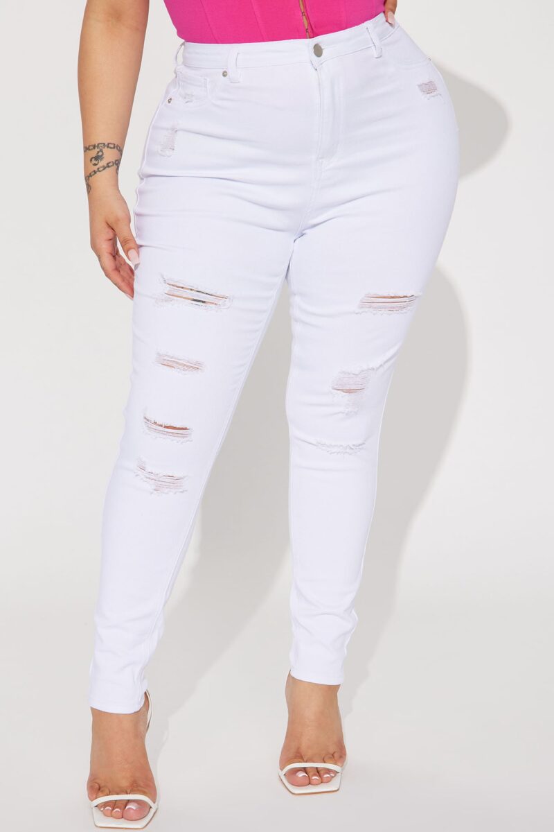 Jeans Ajustados Tiro Alto con Efecto Push Up y Detalles Rotos - Image 6