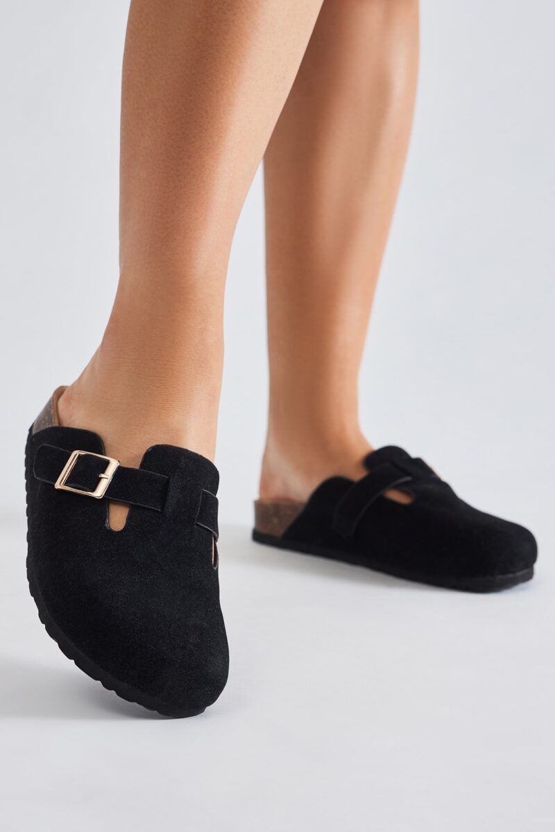 Mules Casuales con Detalle de Hebilla y Punta Redonda - Image 2