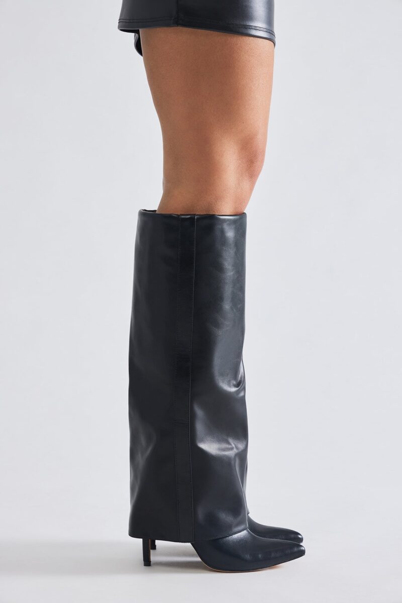 Botas Negras Altas con Taco Ultra Alto - Image 4