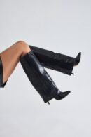 Botas Negras Altas con Taco Ultra Alto