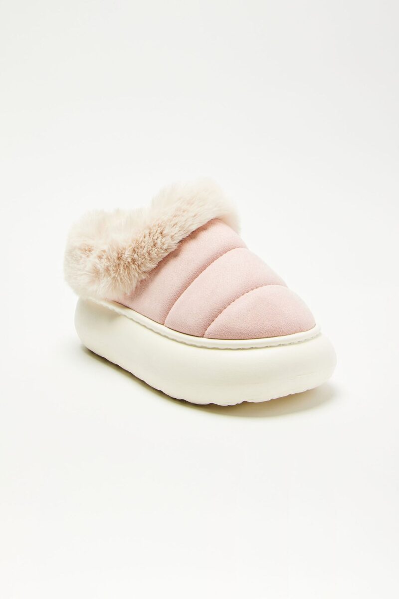 Pantuflas Acogedoras de Pelo Sintético - Malva - Image 5