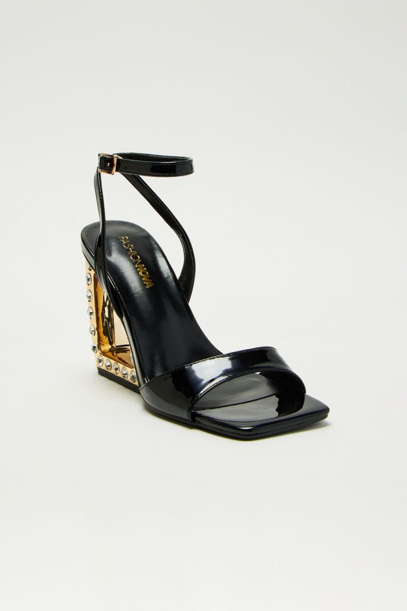 Zapatos de Cuña Nocturnos con Joyas Incrustadas - Image 5