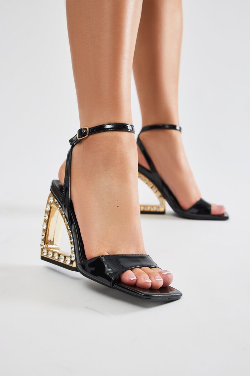 Zapatos de Cuña Nocturnos con Joyas Incrustadas - Image 3