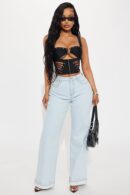 Jeans Baggy de Pierna Ancha con Cintura Ajustable