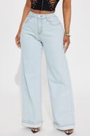 Jeans Baggy de Pierna Ancha con Cintura Ajustable