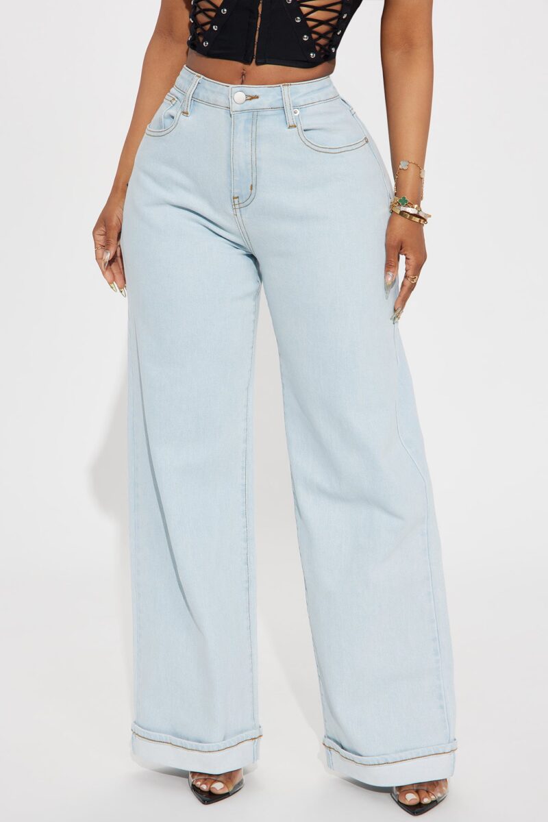 Jeans Baggy de Pierna Ancha con Cintura Ajustable - Image 9