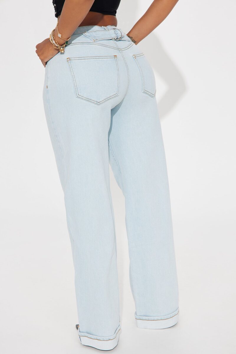Jeans Baggy de Pierna Ancha con Cintura Ajustable - Image 10