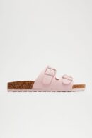 Sandalias Planas con Hebilla en Rosa