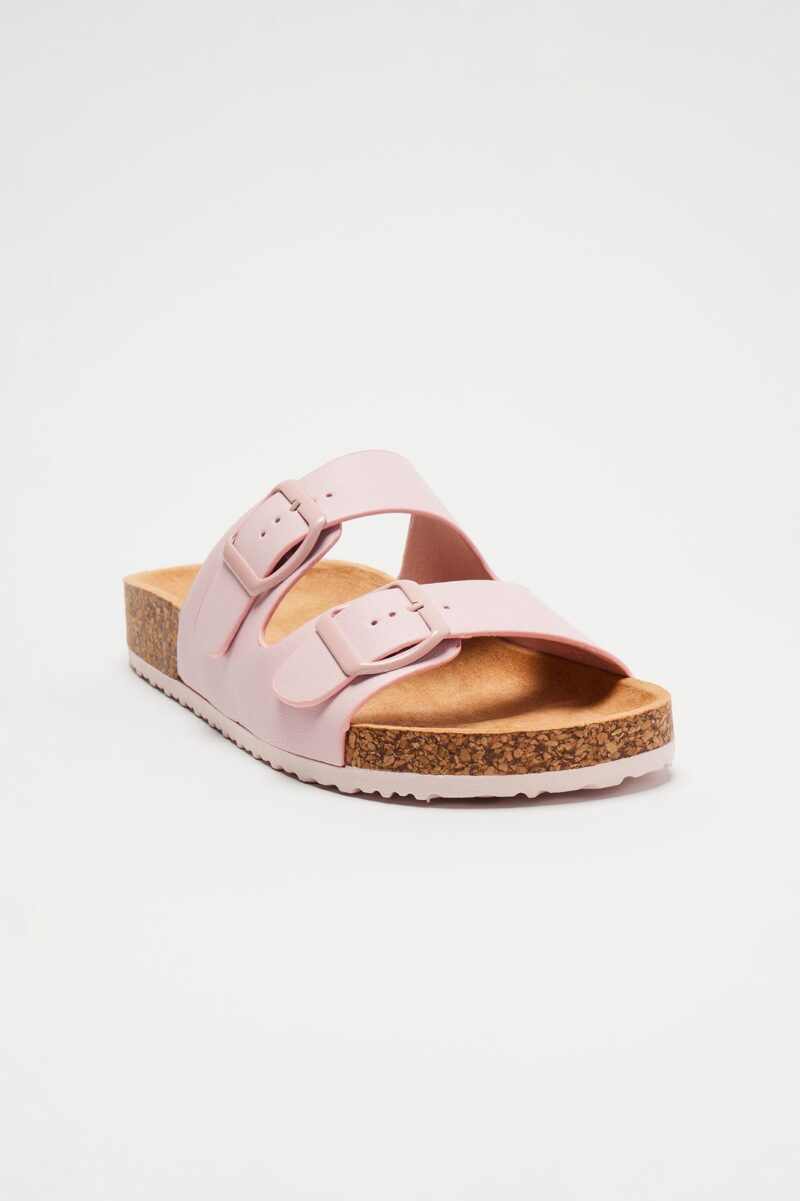 Sandalias Planas con Hebilla en Rosa - Image 3