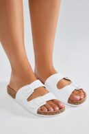 Sandalias Planas con Hebilla en Rosa