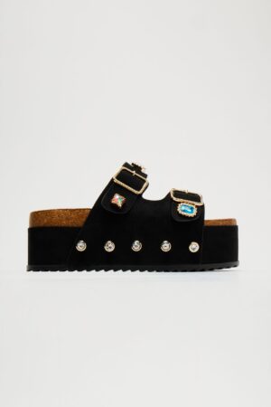 Sandalias de Plataforma con Adornos Arabelle - Negro