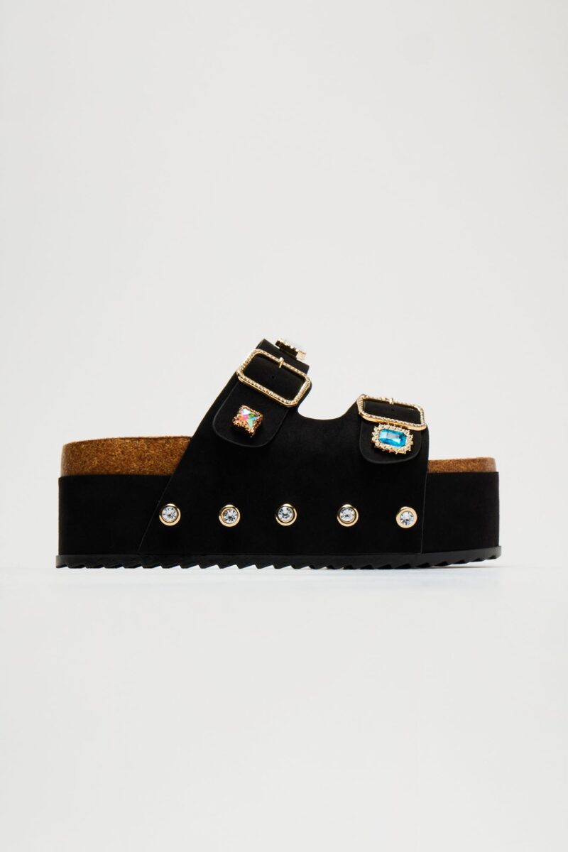 Sandalias de Plataforma con Adornos Arabelle - Negro