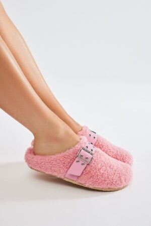 Pantuflas con Hebilla Villie - Rosa