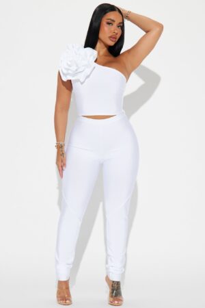 Set de Pantalón Bandage y Top de un Hombro