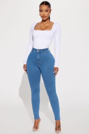 Jean Skinny de Alta Elasticidad y Lavado Medio