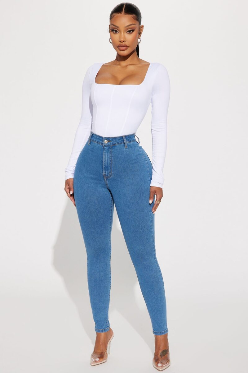 Jean Skinny de Alta Elasticidad y Lavado Medio