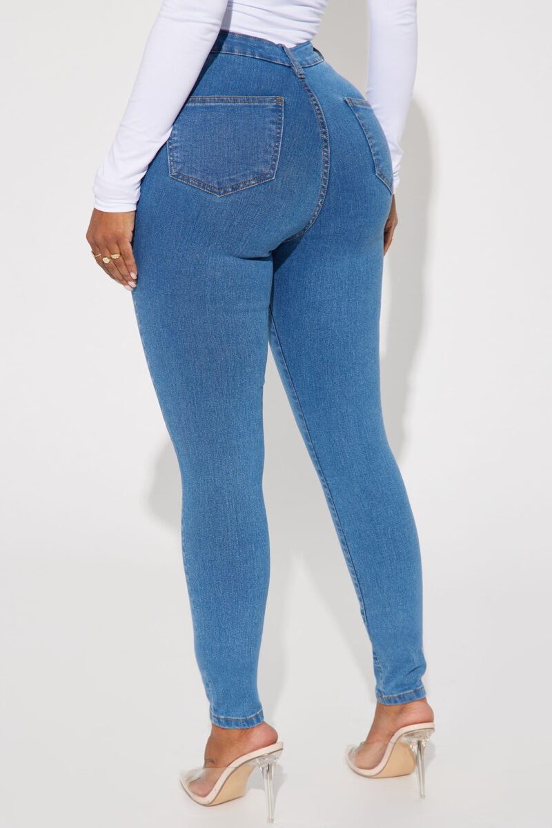 Jean Skinny de Alta Elasticidad y Lavado Medio - Image 3