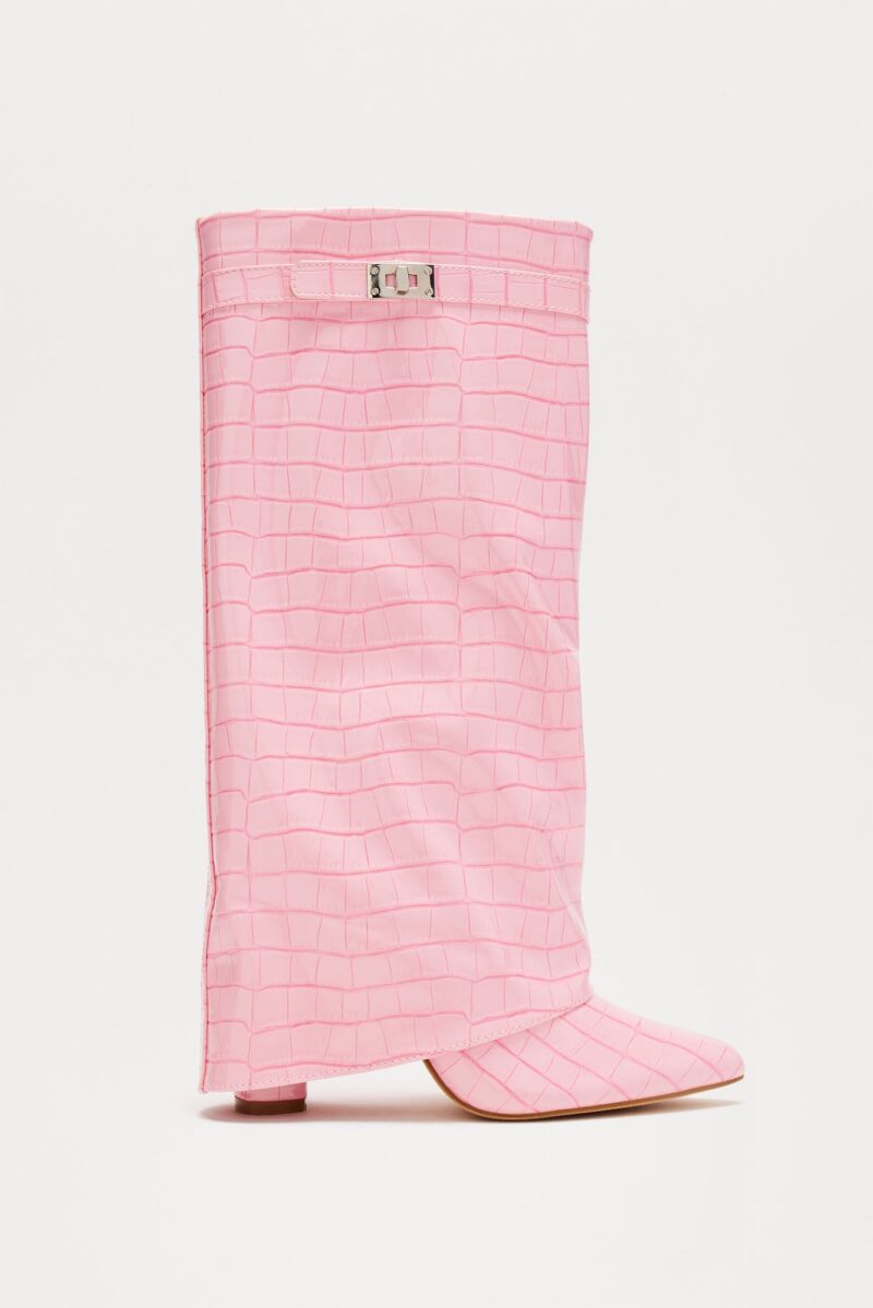 Botas Altas hasta la Rodilla con Detalles Dorados y Tacón Grueso - Image 13