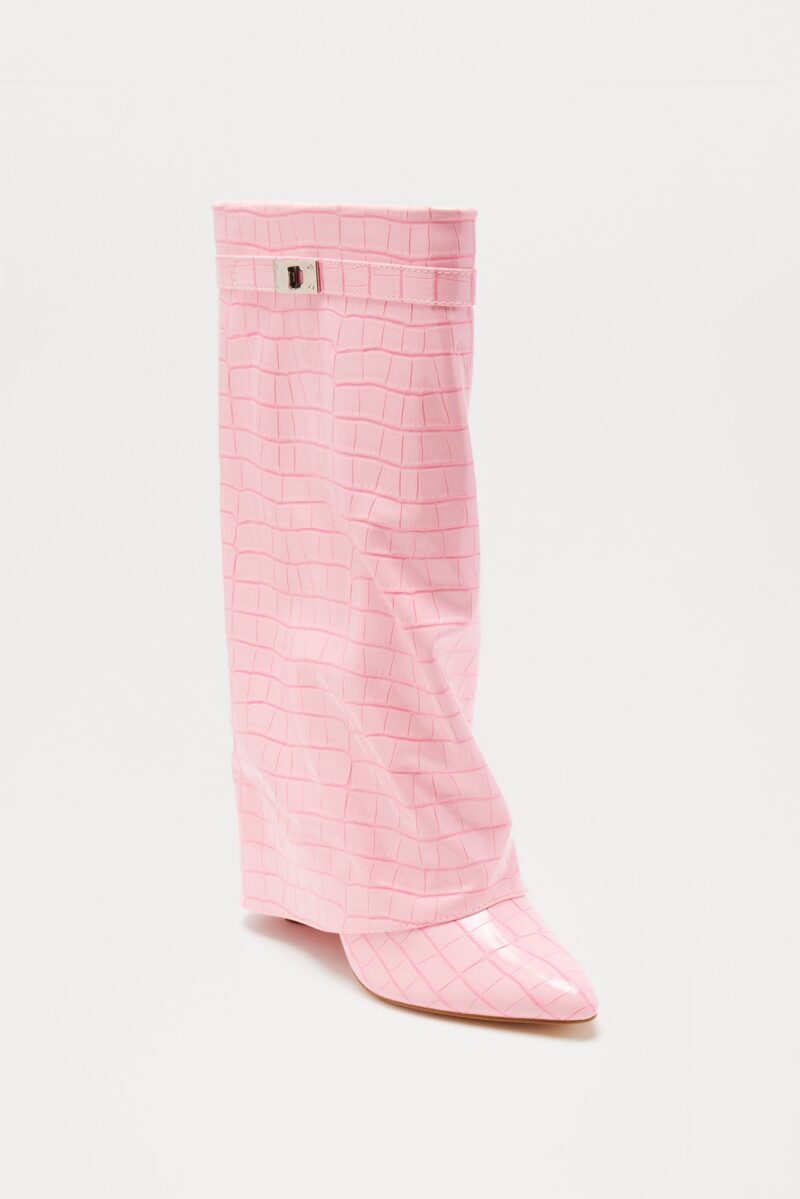 Botas Altas hasta la Rodilla con Detalles Dorados y Tacón Grueso - Image 15