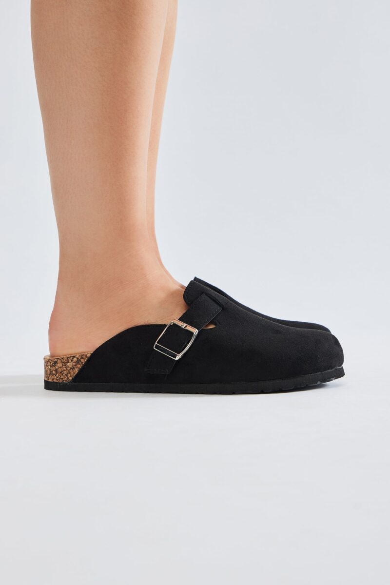 Sandalias Casual con Hebilla y Suela Plana - Gris - Image 4