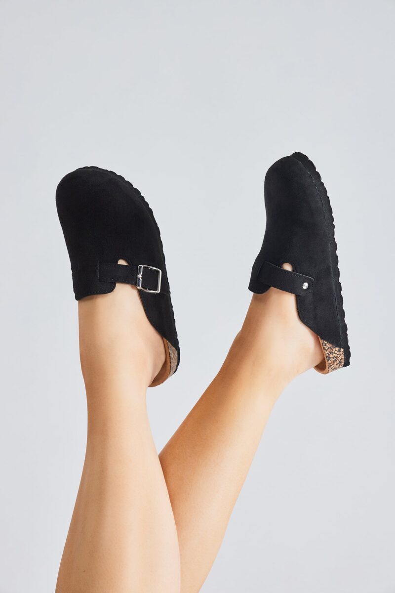 Sandalias Casual con Hebilla y Suela Plana - Gris - Image 3