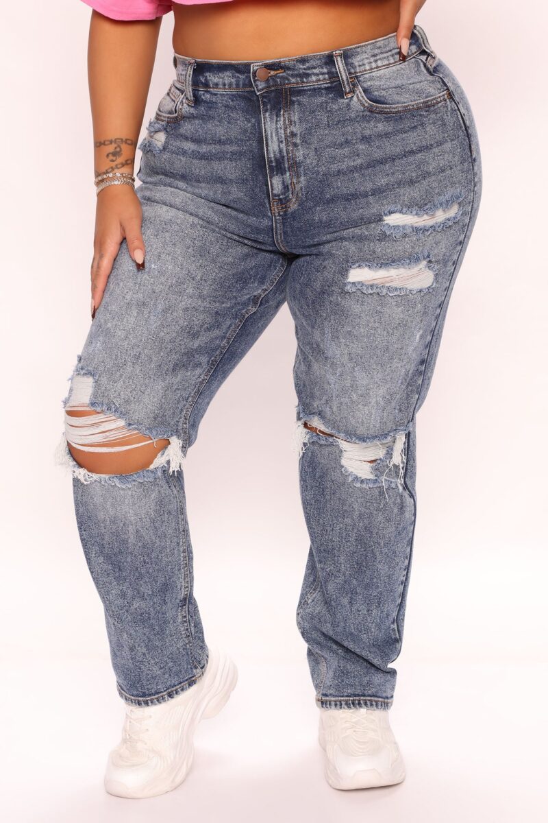 Jeans Boyfriend Rasgados de Tiro Alto - Image 5