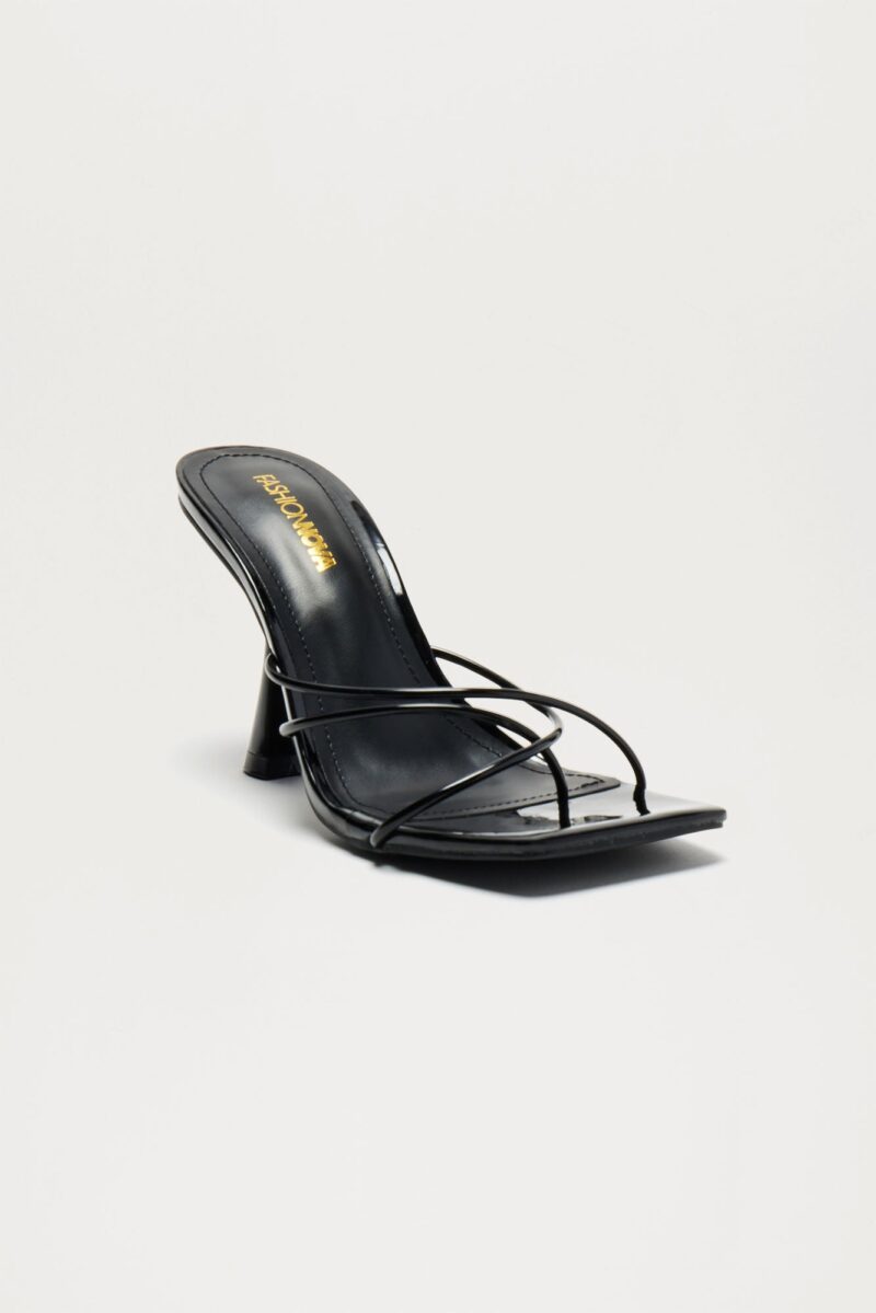 Sandalias de Tacón Elegantes con Puntera Cuadrada Metálica - Image 3