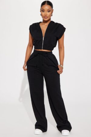 Pantalón de Lounge Amplio y Cintura Alta