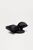 Pantuflas de Punta Abierta con Moño 3D y Brillantes