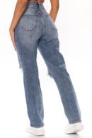 Jeans Boyfriend Rasgados de Tiro Alto
