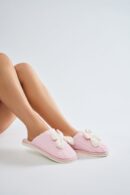 Pantuflas Cómodas con Moño 3D y Suela Plana