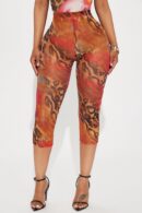 Malla Capri de Cintura Alta con Estampado Animal
