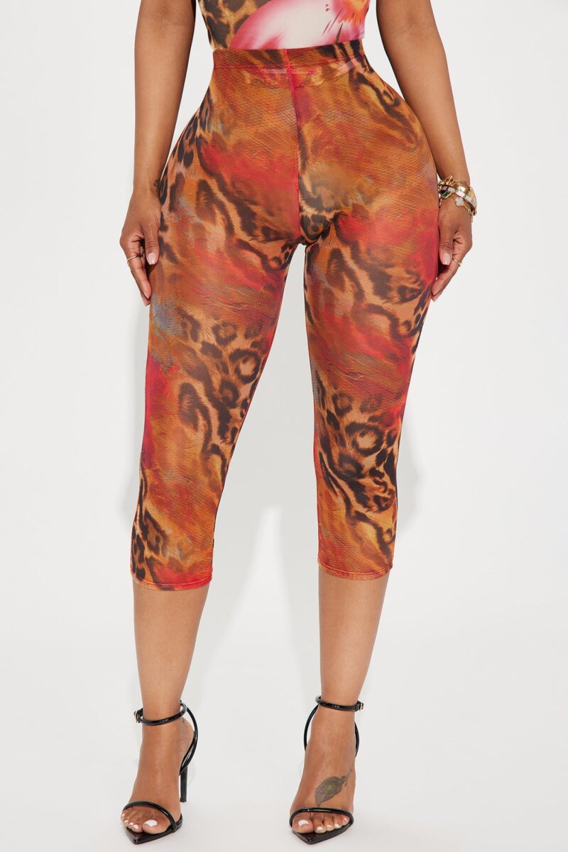 Malla Capri de Cintura Alta con Estampado Animal - Image 2