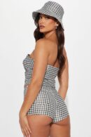 Set de Short y Top Tubo Tweed en 3 Piezas con Sombrero