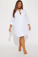 Vestido Mini Ideal para Fuera de Oficina - Blanco