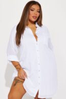 Vestido Mini Ideal para Fuera de Oficina - Blanco