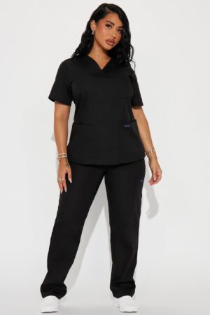 Conjunto Uniforme Médico 2 Piezas en Algodón y Poliéster - Negro