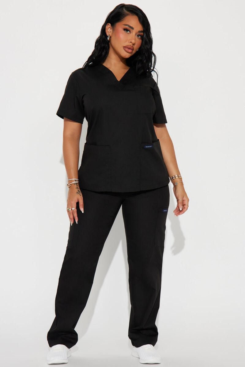 Conjunto Uniforme Médico 2 Piezas en Algodón y Poliéster - Negro