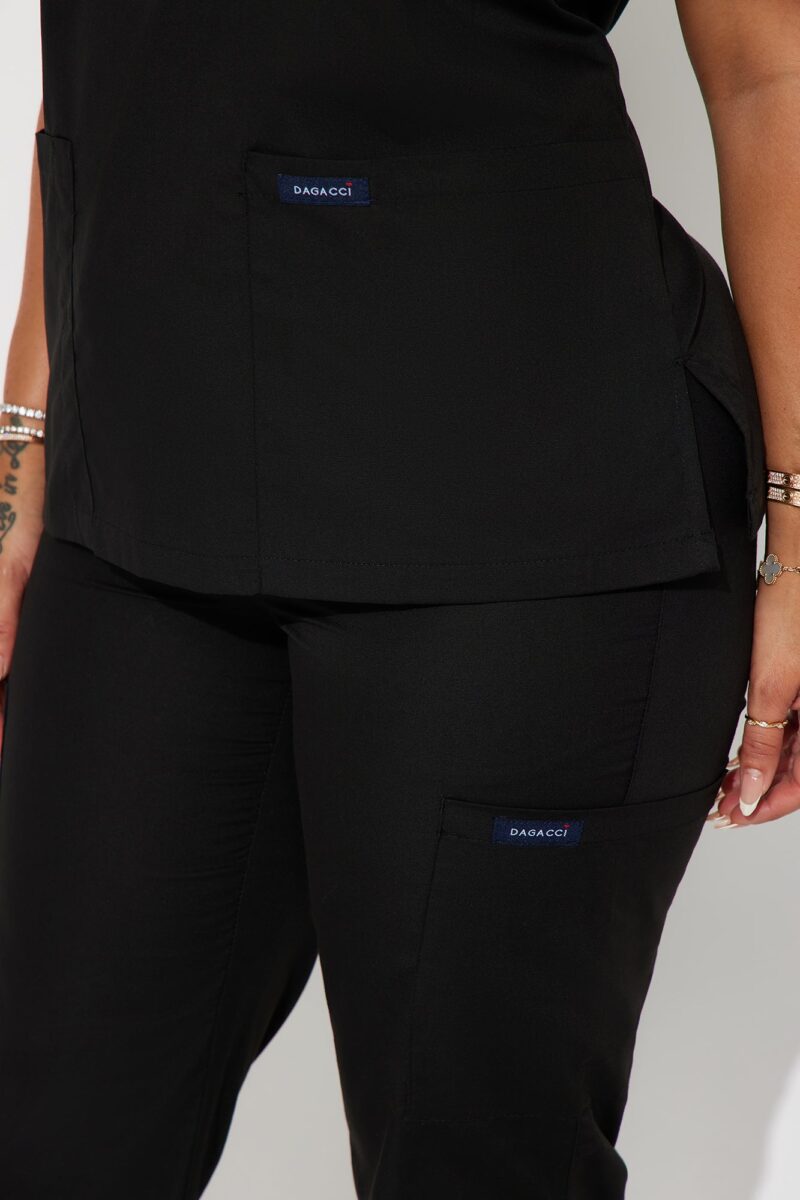 Conjunto Uniforme Médico 2 Piezas en Algodón y Poliéster - Negro - Image 3