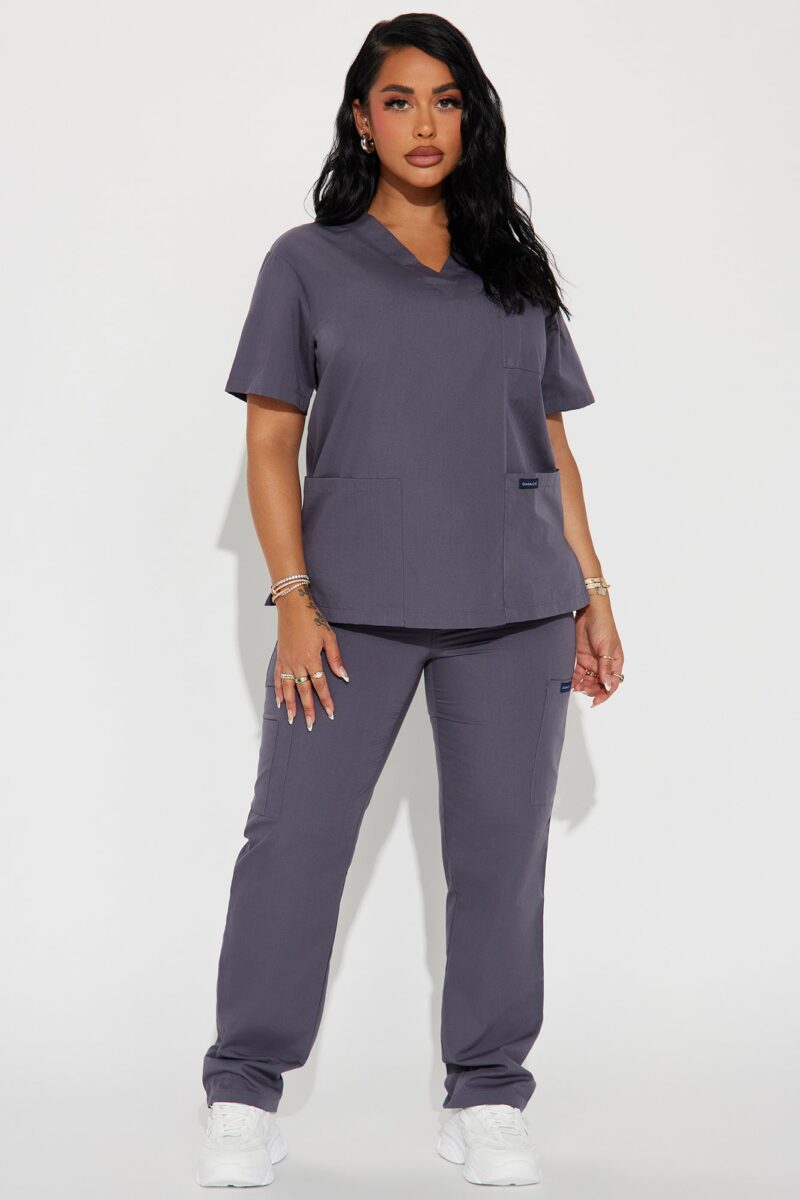 Conjunto Uniforme Médico 2 Piezas en Algodón y Poliéster - Negro - Image 5